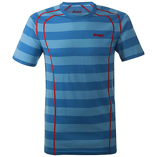 Bergans FJELLRAPP TEE, Sea Blue Striped