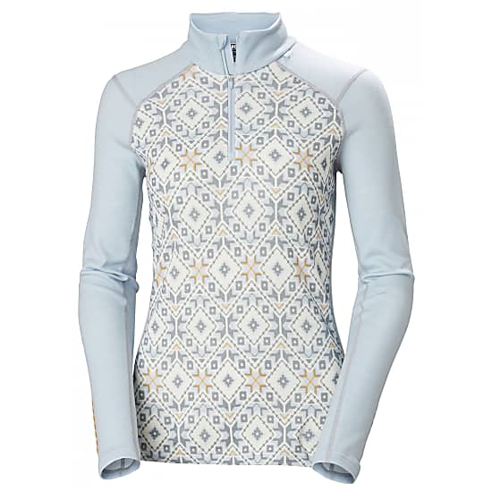Helly Hansen W LIFA MERINO MIDWEIGHT GRAPHI 1/2 ZIP, Baby Trooper - Star Pixel