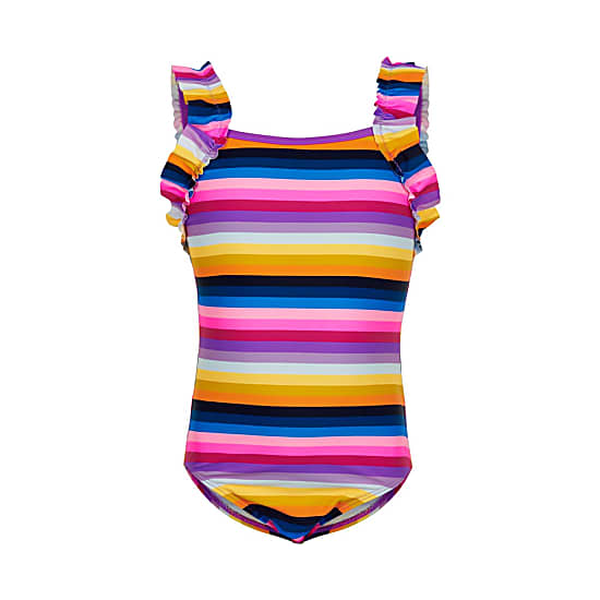 Color Kids GIRLS SWIMSUIT WITH FRILLS, Purple Cactus