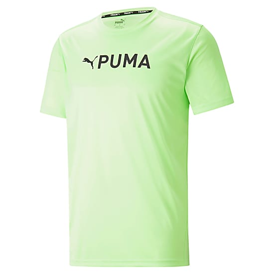 Puma M PUMA FIT LOGO TEE - CF GRAPHIC, Fizzy Lime