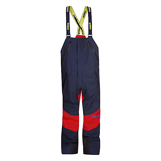 Bergans ARCTIC EXPEDITION SALOPETTE, Navy Blue - Bright Red