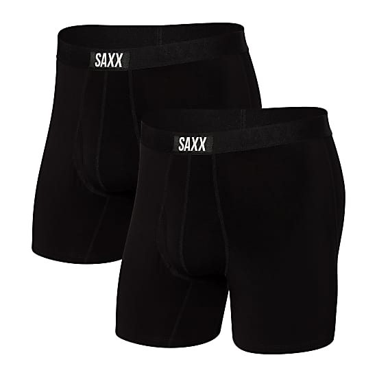 Saxx M VIBE BOXER BRIEF 2-PACK, Black - Black