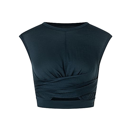 Super.Natural W WRAP TOP, Blueberry