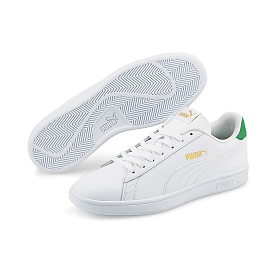 Puma smash v2 white hot sale green