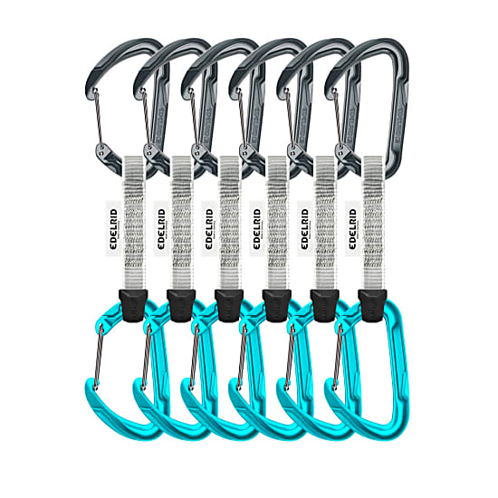 Edelrid PURE WIRE SET SIXPACK, Slate - Icemint