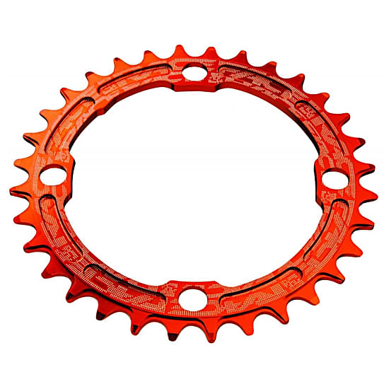 Race Face CHAINRING NARROW WIDE 4-BOLT 104MM 10/11/12-SPEED 30/32/34T, Orange