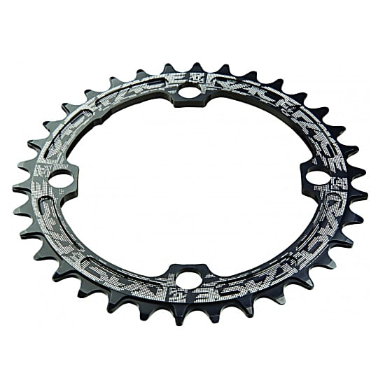 Race Face CHAINRING NARROW WIDE 4-BOLT 104MM 10/11/12-SPEED 36/38T, Black