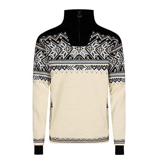 Dale of Norway M VAIL WEATHERPROOF SWEATER, Offwhite - Smoke - Navy - Blue