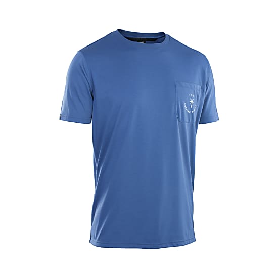 ION M BIKE TEE JERSEY SURFING TRAILS SS DR, Pacific - Blue