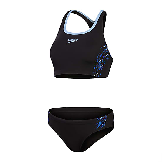 Buy Speedo W PLACEMENT BIKINI Black True Cobalt Curious Blue