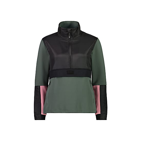 Mons Royale W DECADE MID PULLOVER, Burnt Sage - Black