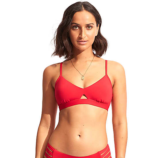 Seafolly W COLLECTIVE HYBRID BRALETTE, Chilli Red