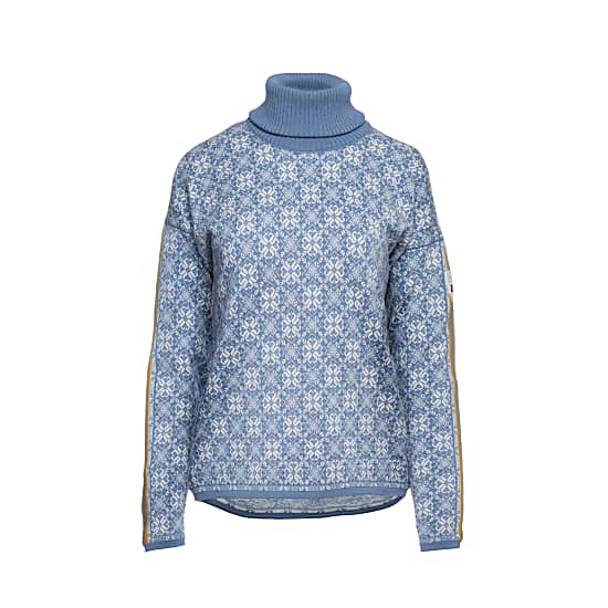 Dale of Norway W FRIDA SWEATER, Blue Shadow - Offwhite - Mustard