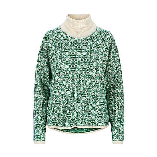 Dale of Norway W FRIDA SWEATER, Bright Green - Offwhite