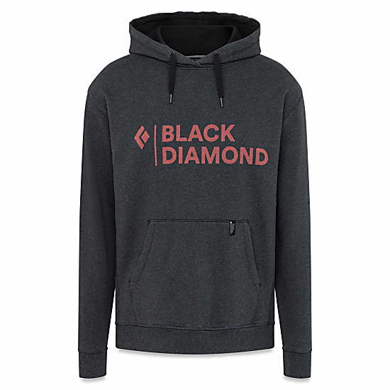 Black Diamond M STACKED LOGO HOODY, Black Heather