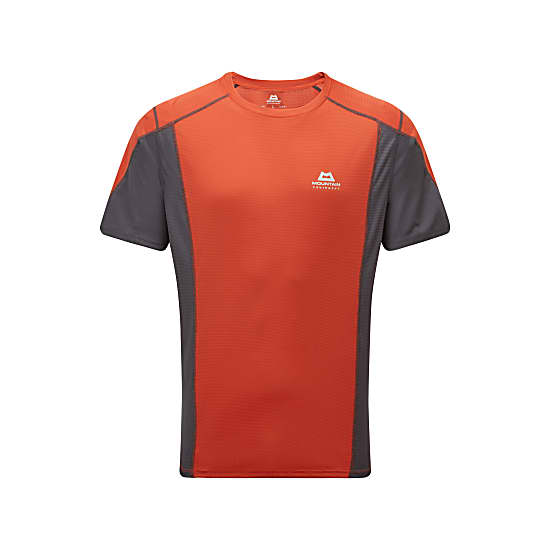 Mountain Equipment M IGNIS TEE, Red Rock - Anvil Grey