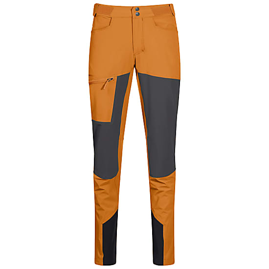 Bergans CECILIE MOUNTAIN SOFTSHELL PANTS, Cloudberry Yellow - Solid Dark Grey