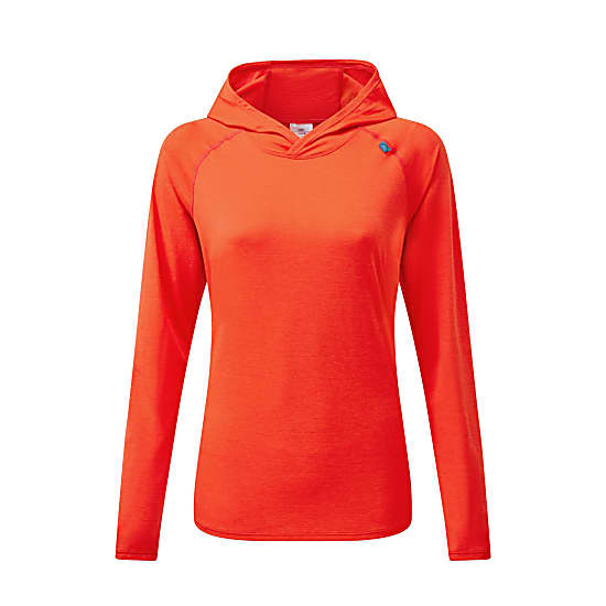 Mountain Equipment W GLACE HOODED TOP, Mandarin Red
