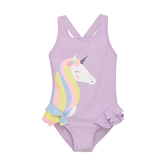 Color Kids GIRLS SWIMSUIT WITH APPLICATION, Lavender Mist