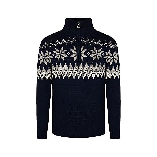 Dale of Norway M MYKING SWEATER, Navy - Offwhite - Light Charcoal