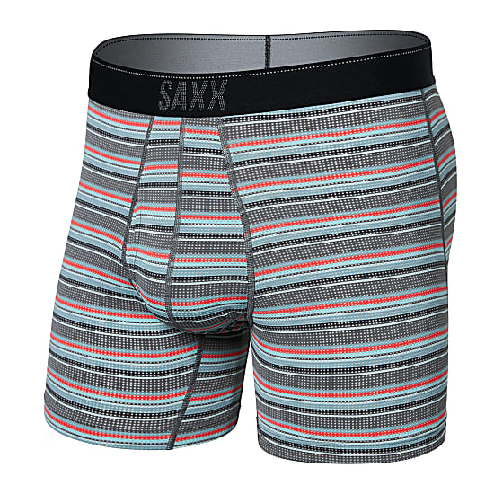Saxx M QUEST BOXER BRIEF, Field Stripe - Charcoal