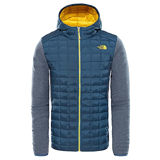 The North Face M THERMOBALL GORDON LYONS HOODIE, Shady Blue - Grisaille Grey Heather