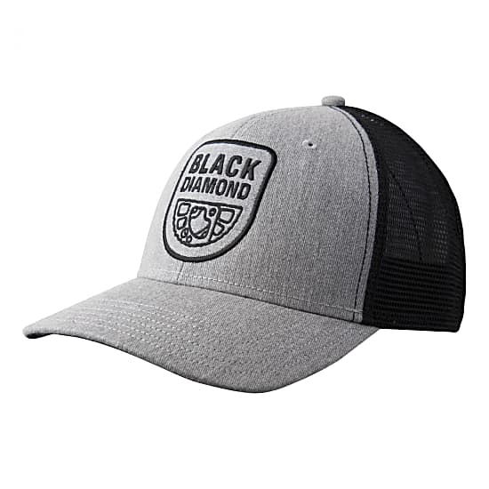 Black Diamond M BD TRUCKER HAT (PREVIOUS MODEL), Heathered Aluminum - Black