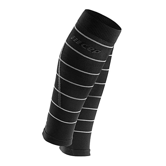 CEP M REFLECTIVE COMPRESSION CALF SLEEVES, Black