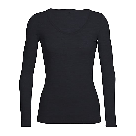 Icebreaker W SIREN LS SWEETHEART, Black