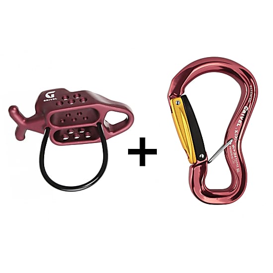 Grivel MASTER PRO BELAY KIT K10G CLEPSYDRA TWIN GATE, Red Polished