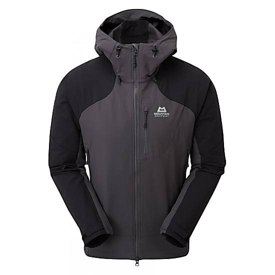 Mountain Equipment M FRONTIER HOODED JACKET, Anvil Grey - Black