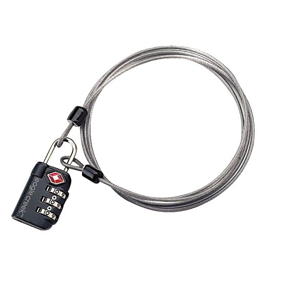 Eagle Creek 3-DIAL TSA LOCK & CABLE, Graphite