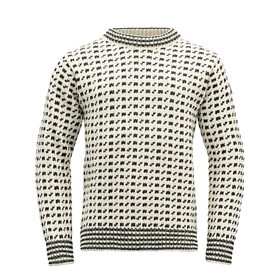 Devold ORIGINAL ISLENDER WOOL SWEATER Off White Anthracite Free Shipping starts at 60 www.exxpozed