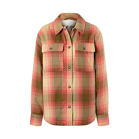 Marmot W RIDGEFIELD SHERPA LINED FLANNEL JACKET Grapefruit Versandkostenfrei ab 60 www.exxpozed