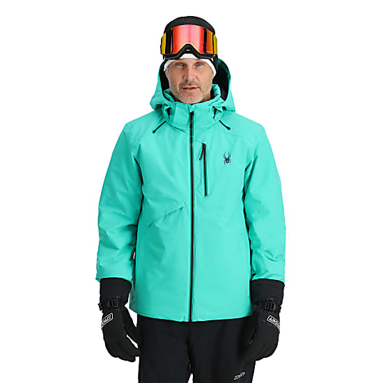 Spyder M TRIPOINT JACKET Teal Green Free Shipping starts at 60 www.exxpozed.eu