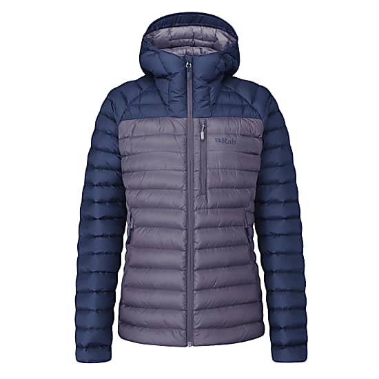 Rab W MICROLIGHT ALPINE JACKET Patriot Blue Purple Sage Free Shipping starts at 60 www.exxpozed
