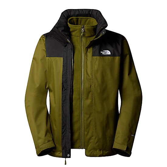 The North Face M EVOLVE II TRICLIMATE JACKET Forest Olive TNF Black Fast and cheap shipping www.exxpozed