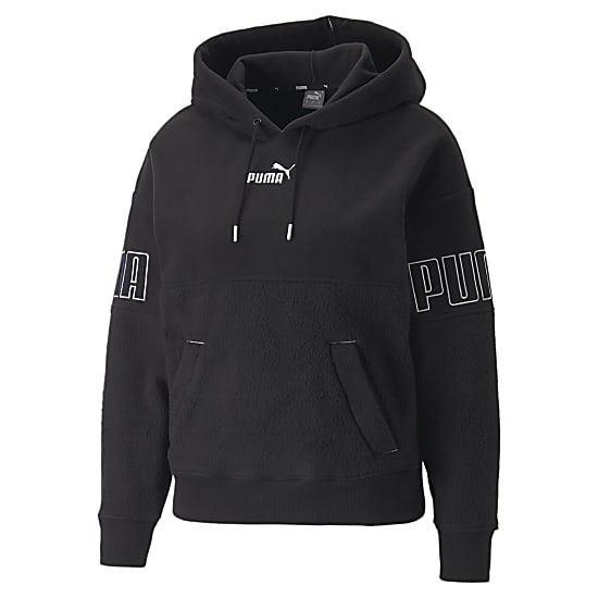 Black puma hoodie women's clearance