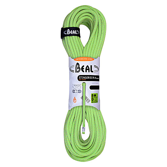 Beal STINGER III UNICORE 9.4MM 60M DRY COVER, Anis