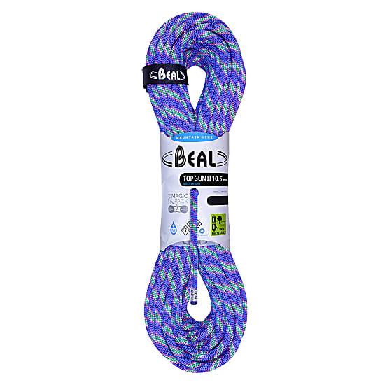 Beal TOP GUN II UNICORE 10.5MM 70M GOLDEN DRY, Blue