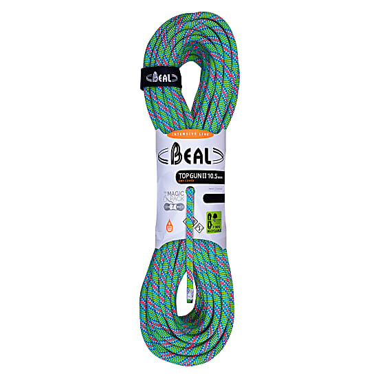 Beal TOP GUN II UNICORE 10.5MM 60M DRY COVER, Green