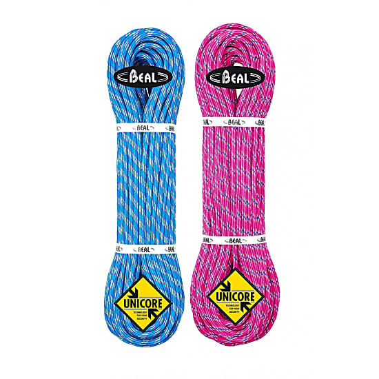 Beal ICE LINE UNICORE 8.1MM 2 x 50M DRY COVER, Fuchsia - Blue