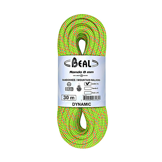 Beal RANDO 8MM 30M GOLDEN DRY, Yellow
