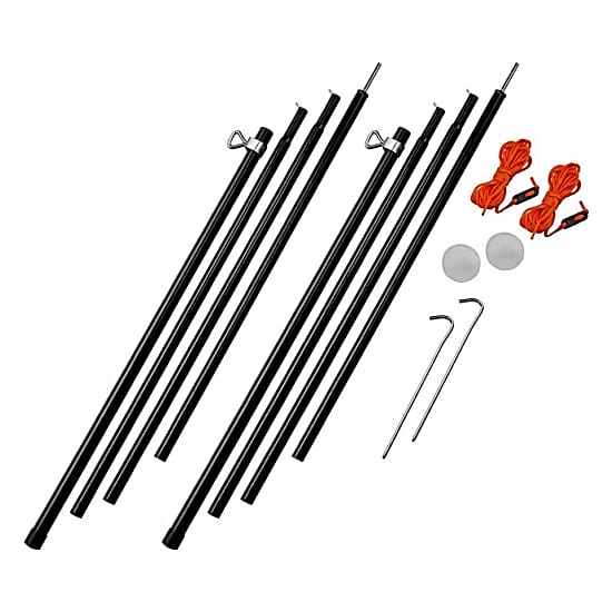 Vango ADJUSTABLE STEEL KING POLES, Black