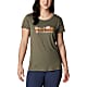 Columbia W DAISY DAYS SS GRAPHIC TEE, Stone Green Heather - Moonrise
