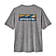 Patagonia M CAP COOL DAILY GRAPHIC SHIRT - WATERS, Boardshort Logo Abalone Blue - Feather Grey