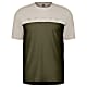 Scott M DEFINED MERINO S/SL TEE, Dust White - Fir Green