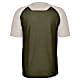 Scott M DEFINED MERINO S/SL TEE, Dust White - Fir Green