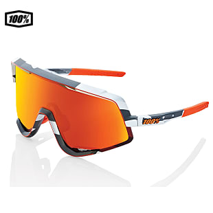 100% GLENDALE HIPER MIRROR LENS, Soft Tact Grey Camo - HiPER Red Multilayer