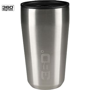 360 Degrees VACUUM INSULATED STAINLESS TRAVEL MUG LARGE, Silver